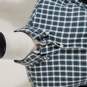 Britches Green, Blue and Beige Check Men's Shirt, Size Medium, 100% Cotton